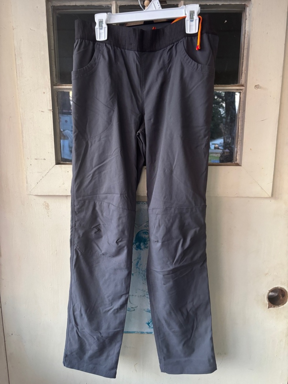 REI Men's Charcoal Black Active Jogger Pants with Orange Drawcord